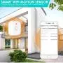 Ceiling Mount Smart Motion Sensor - Smart WiFi Motion Sensor with LED Indicator, Adjustable Angle, Compatible with The Smart Life System. Cell Phone Prompts and Alerts