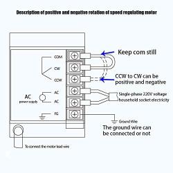 110v 15w Ac Gear Motor Electric Single-phase Motor Gear Motor Electric Variable Speed Adjustable Controller Governor Adjustable Speed Controller Rated Speed 0-270 RPM (Reduction ratio: 1:5)