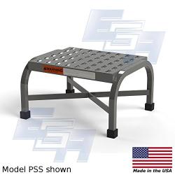 EGA Products Step Stool [Made in USA], Perforated Tread, Welded, OSHA Compliant, 16''x14'' Platform, Heavy Duty 350 lbs. Capacity, 10.5'' Tall