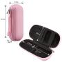 AGPTEK Carrying Case, EVA Hard Case Cover for Digital Voice Recorders, Bose QC20, MP3 Player, Pink