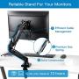 Single Monitor Mount - Articulating Gas Spring Monitor Arm, Adjustable Vesa Mount Desk Stand with Clamp and Grommet Base - Fits 17 to 27 Inch LCD Computer Monitors 4.4 to 14.3lbs Single Monitor Mount - Articulating Gas Spring Monitor Arm, Adjustable Vesa Mount Desk Stand with Clamp and Grommet Base - Fits 17 to 27 Inch LCD Computer Monitors 4.4 to 14.3lbs