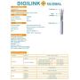 CAT6E Riser (CMR), 1000ft, UTP 24AWG, Solid Bare Copper, 600MHz, ETL Verified, Bulk Ethernet Cable in White by Digilink Global