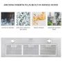 Ancona Inserta Plus Built-In Range Hood, 36-Inch, Stainless Steel - AN-1364