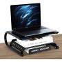 YYOKB Monitor Stand Riser, 2 Tier Desk Monitor Stand with Vented Metal for Laptop, Computer, iMac, PC, Printer, Ergonomic Desk Organizer