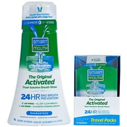 SmartMouth Original Activated Oral Rinse and Box of Travel Packs