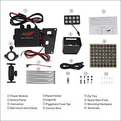 Voswitch JK100 Overhead Programmable Switch Panel Power Control System for Jeep Wrangler JK JKU 2007-2018