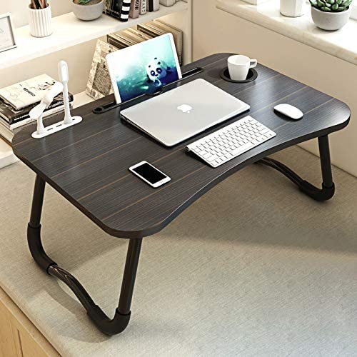 MGsten Laptop Desk, Portable Lap Desk with Beverage Holder, Foldable Computer Desk with USB Ports, Multifunction Ergonomic Standing Lap Table Tray in Couch/Floor/Office/Hospital(Mini Lamp & Fan) MGsten Laptop Desk, Portable Lap Desk with Beverage Holder, Foldable Computer Desk with USB Ports, Multifunction Ergonomic Standing Lap Table Tray in Couch/Floor/Office/Hospital(Mini Lamp & Fan)