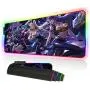 RGB Gaming Mouse Pad Extended Soft Computer Keyboard Mat, Waterproof Keyboard Mouse pad Large Size(31.49'' x 11.81'' x 0.15'') Non-Slip Rubber Base for Gaming, Office Work (80x30 huligirl)