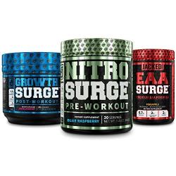 Nitrosurge Pre Workout, EAA Surge Intra Workout, Growth Surge Post Workout