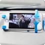 Flexible Cell Phone Holder Mount Premium Flexible Silicone That Bends in Any Direction You Choose. Great for Bike, Home, and car. (Blue)