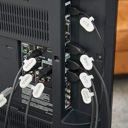 Cable Labels by Wrap-It Storage, Oval, White (36 Pack) Write On Cord Labels, Wire Labels, Cable Tags and Wire Tags for Cable Management and Identification for Electronics, Computers and More