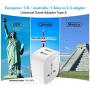 Europe to US Plug Adapter with 2 USB Outlet, Unidapt American USB Wall Charger 3 in 1, EU Australian China UK European to USA Canada Mexico Japan Travel Power Plug Adapter (Type A)