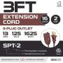 3 Ft Brown Extension Cord 2 Pack - 16/2 Durable Electrical Cable