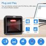 Eyoyo Hands-Free 2D QR Barcode Scanner, Omnidirectional Desktop Automatic 1D Barcode Reader Big Scan Window to Read PDF417 on ID Card, Drivers License, Passport for Supermarket Library Retail Store