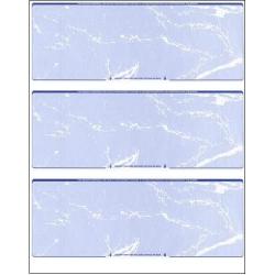 Business Voucher Checks Stock - Computer Laser Checks - 3 Checks Per Page, 100 Sheets/300 Checks, Blue Marble
