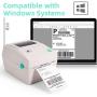 Phomemo PM-201 Shipping Label Printer 4x6 Thermal Label Printer Shipping Label Maker Machine Compatible with Mac and Windows - White