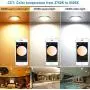 Smart LED Recessed Downlight with Touchscreen Smart Switch & Smart Bridge, FVTLED 10pcs Wireless Bluetooth Mesh 9W 4 inch 700LM 2700K-6500K Dimmable RGBWC Multicolor Color 5 in 1 Ceiling Spotlight