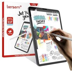 BERSEM[2 Pack]Paperfeel Screen Protector Compatible with iPad Pro 12.9 (2020 & 2018 Models Without Home Button),Compatible with iPad pro 12.9 Matte PET Film for Drawing Anti-Glare and Paperfeel