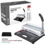 Binding Machine, 21-Holes, 450 Sheets, Comb Binding Machine with Starter Kit 100 PCS 3/8 Comb Binding Spines, Comb Binding Machine Perfect for Letter Size, A4, A5 or Smaller Sizes Office Documents