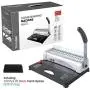 Binding Machine, 21-Holes, 450 Sheets, Comb Binding Machine with Starter Kit 100 PCS 3/8 Comb Binding Spines, Comb Binding Machine Perfect for Letter Size, A4, A5 or Smaller Sizes Office Documents