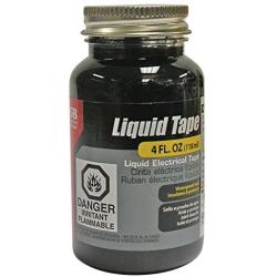 Gardner Bender 07315001126 LTB-400 Liquid Electrical Tape, Easy-on, Waterproof, Indoor/Outdoor Use, 4 Oz. Jar, Black, Bottle