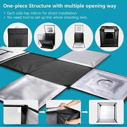 Neewer Photo Studio Light Box 16inches/40cm Shooting Light Tent Adjustable Brightness Foldable Portable Professional Booth Table Top Photography Lighting Kit 80 LED Lights 4 Colors Backdrops