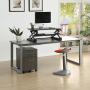 Lorell Sit-to-stand Gas Lift Desk Riser, White