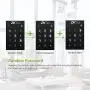 ZKTeco Smart Door Lock, Keyless Entry Door Lock Deadbolt with keypad, Fingerprint Door Lock, Electronic Deadbolt Lock, Biometric Door Lock Work with APP, Code, Fingerprint