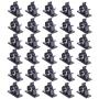 Viaky 30 Pcs Black Clips Self Adhesive Backed Nylon Wire Adjustable Cable Clips Adhesive Cable Management Drop Wire Holder
