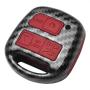 TANGSEN Key Fob Case Carbon Fiber Pattern Plastic Red Silicone Cover for Toyota Land Cruiser FJ Cruiser Lexus Es300 Ls430 Lx470 Rx300 Rx330 Rx350 Rx400h 3 Button Keyless Entry Remote