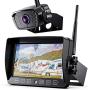 Wireless Backup Camera DVR Recorder Touch Button for rv/Camper/Motorhome/Trailer/Truck/Pickup/Van with 7HD 1080P Monitor 4 Cameras 152° Wide View Night Vision IP69K Waterproof Xroose FW01