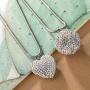 Car Mirror Pendant Charm Car Rear View Mirror Ornament with Tassel Bling Car Accessories Crystal Rhinestone Cute Car Decor Lucky Hanging Car Interior Decaration (Heart Shape)