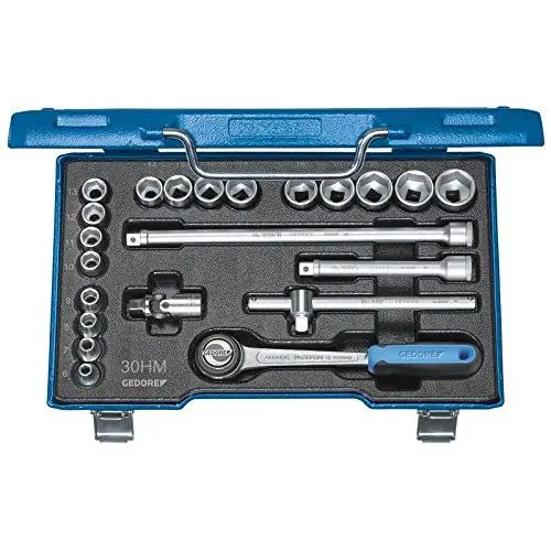 GEDORE 30 HMU-3 Socket Set 3/8'' 22 pcs hex 6-22 mm