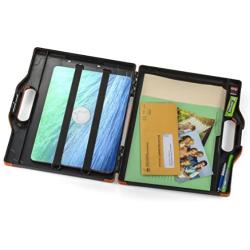 Officemate OIC Carryall Clipboard Storage Box, Letter/Legal Size, Black and Orange (83326)