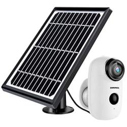 Security Camera Outdoor Wireless WiFi, ZUMIMALL Solar Powered Surveillance Camera with Rechargeable Battery, 1080P Night Vision, Motion Detection, 2-Way Audio, IP65 Waterproof, Cloud Storage/SD Slot