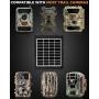 CREATIVE XP Trail Camera Solar Panel Kit - Waterproof 9-12V Solar Charger with 2400 mAh Rechargeable Lithium Battery - Outdoor Power System for All Hunting Cameras