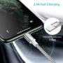 Syncwire iPhone Charger Cable (6ft/2m), [Apple MFi Certified] Lightning Cable Nylon Braided USB Fast Charging Cord Compatible with iPhone 12 11 Pro Xs Max XR 8 7 6 Plus SE 5, iPad iPod, Alloy Silver