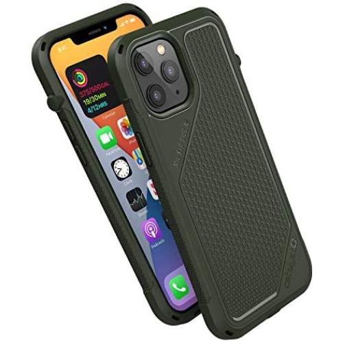 Vibe Series Case Designed for iPhone 12 Pro Max, Patented Rotating Mute Switch, 10ft Drop Proof, Compatible with MagSafe, Crux Accessories Attachment System, by Catalyst - Army Green