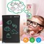 NEWYES 8.5 Inches LCD Writing Tablet Set of Two with Lock Function Office Whiteboard Bulletin Board Kitchen Memo Notice Fridge Board Magnetic Daily Planner Gifts for Kids (Black+Lanyard)