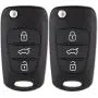SCITOO 2pcs 3 Buttons Key Fob Keyless Entry Remote Shell Case & Pad Replacement for Kia Soul Rio Rondo Sportage 2007-2013