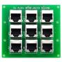 Electronics-Salon RJ45 8P8C 9-Way Buss Board DIN Rail Mount Interface Module.