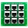 Electronics-Salon RJ45 8P8C 9-Way Buss Board DIN Rail Mount Interface Module.