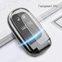ELOHEI Key Fob Cover Case for 2017 2018 2016 Jeep Grand Cherokee Wrangler Compass Cherokee Renegade Patriot Grand Comander 3 4 5 Buttons Protector (Silver)