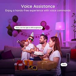 Govee Smart Light Bulbs, Dimmable RGBWW 9W LED Color Changing Bulbs 60W Equivalent, Work with Alexa& Google Assistant, No Hub Required, A19 Decorative Lighting Bulbs for Bedroom Living Room(2 Pack)