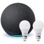 All-new Echo (4th Gen) - Charcoal - bundle with Philips Hue Bulbs (2-pack)