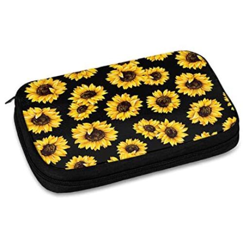Beautiful Sunflowers Print Electronic Organizer Bag Pouch for Electronics Accessories