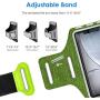 JETech Cell Phone Armband Case for iPhone SE(2020)/11/11 Pro/XR/XS/X/8 Plus/7 Plus/8/7/6s/6, Galaxy S10/S9/S9+, Adjustable Band, w/Key Holder and Card Slot, for Running, Walking, Hiking, Green