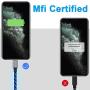 iCrius iPhone Charger Cable, MFi Certified 6ft LED Light Up Visible Flowing Lightning Charger Charging Cord Compatible with iPhone12 Plus/XS/XR/X /8 Plus / 8/7 Plus / 7, iPod Touch More iCrius iPhone Charger Cable, MFi Certified 6ft LED Light Up Visible Flowing Lightning Charger Charging Cord Compatible with iPhone12 Plus/XS/XR/X /8 Plus / 8/7 Plus / 7, iPod Touch More