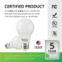 Sunco Lighting 10 Pack A19 LED Bulb, 3W=25W, 6000K Daylight Deluxe, 250 LM, Dimmable, E26 Base, Indoor Light - UL