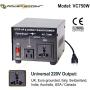 PowerBright 750 Watts Voltage Transformer, Step Up Step Down Power Converter, Used in 110 Volts and 220V Countries, Converts 220V to 110V and 110V to 220V - Fuse Protected, Universal Outlet Socket